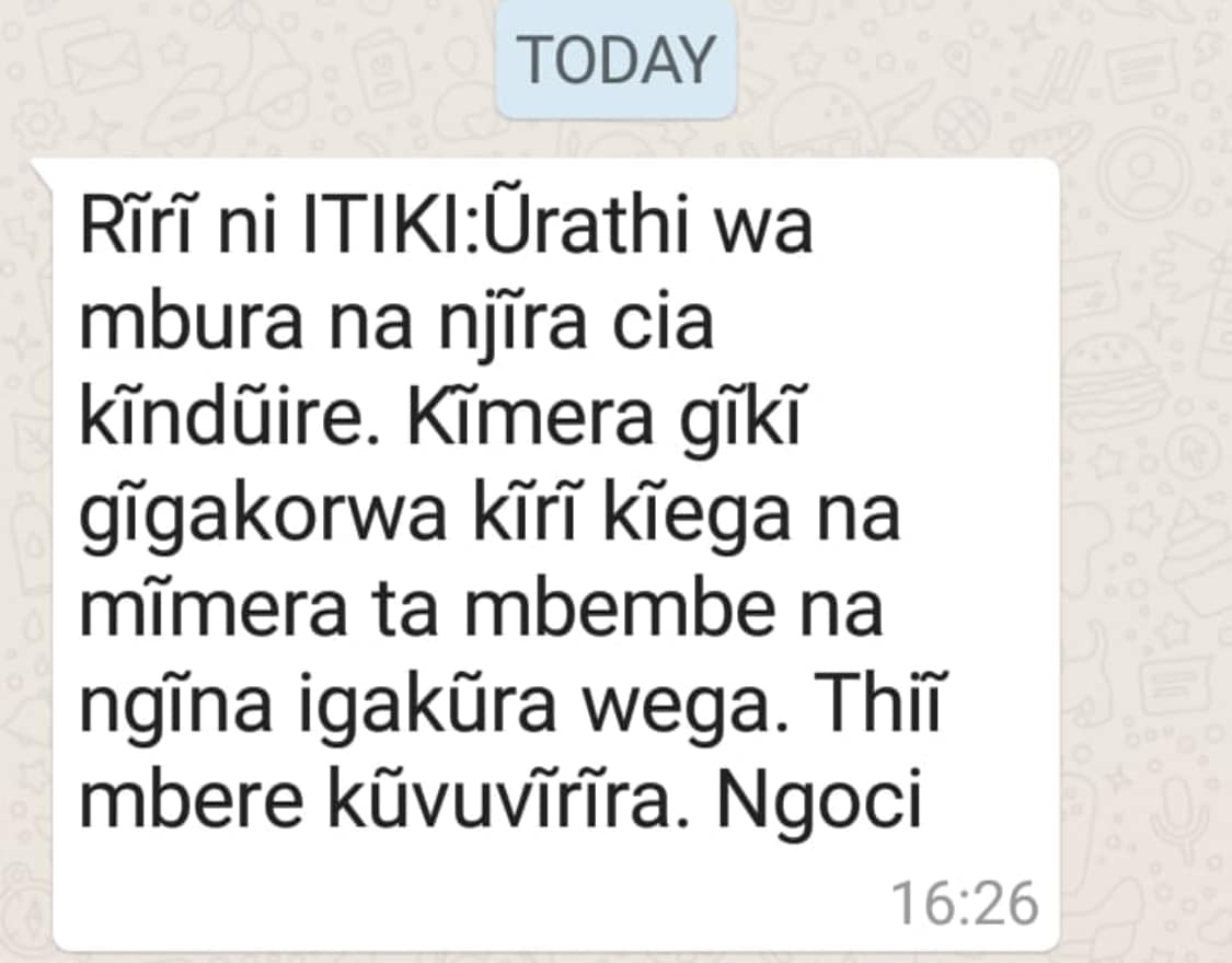 Agritech startup, ITIKI simplifies rainfall forecast for Africa's small-scale farmers 2 Sample SMS in Local Language