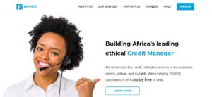How Nigerian credit fintech startup, BFREE, is helping Africans repay their loans 4 BFREE webview homepage