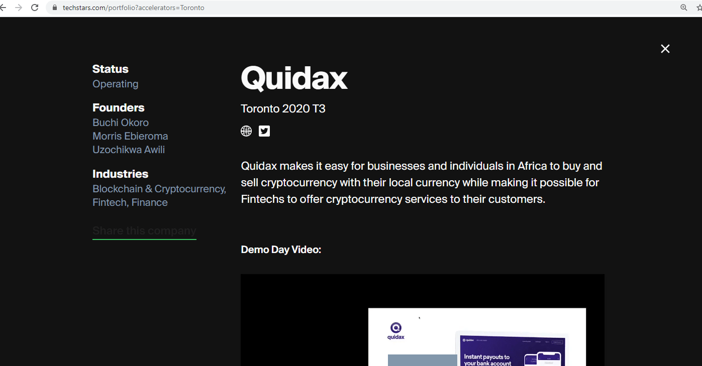 Nigerian crypto startup, Quidax, is building Africa's crypto infrastructure one major market at a time 3 Screenshot 185