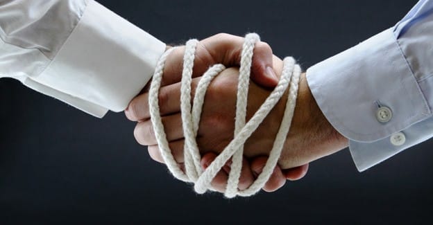 Experts explain how founders can strategically avoid the pitfalls of business partnerships 1 handstiedcommitment 2015 Jun01