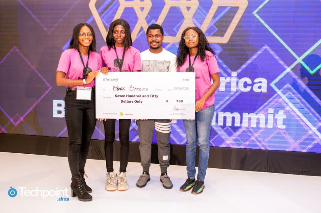 Team Chemotronix, 2 others win $2,500 cash prize at TABS Web3 Hackathon 4 Team Block Baddies with Mayowa Tudonu