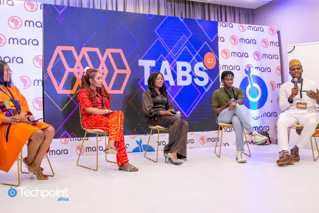 “To me, my laptop was human.” - Lazerpay CEO, Njoku Emmanuel’s journey to blockchain stardom 3 Njoku Emmanuel and other panelist at TABS 22.