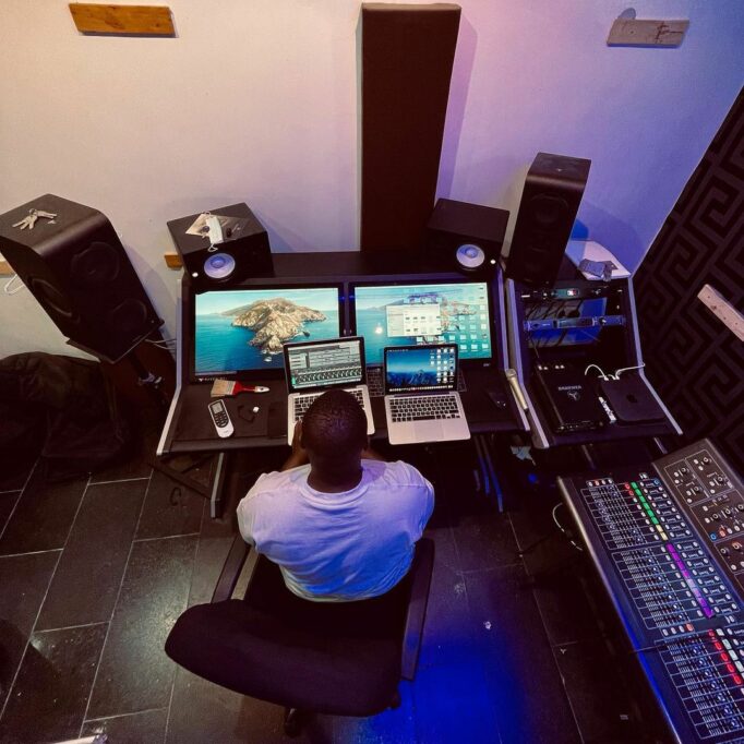 Precious Tawo: Burna Boy’s sound engineer on creating your path with grit and determination 4 Precious Tawo mixing in a studio