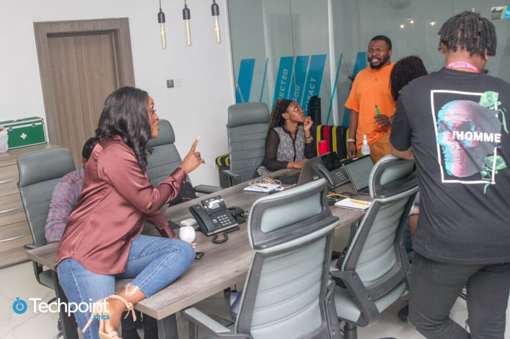 Softcom's Weyinmi Barber is making HR desirable one startup at a time 4 Weyinmi Barber having a bonding session with Softcom employees