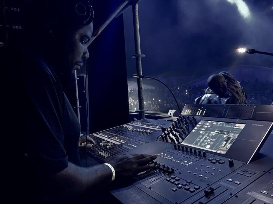 Precious Tawo: Burna Boy’s sound engineer on creating your path with grit and determination 5 Precious Tawo mixing at Burna Boy's Dakar concert in 2022