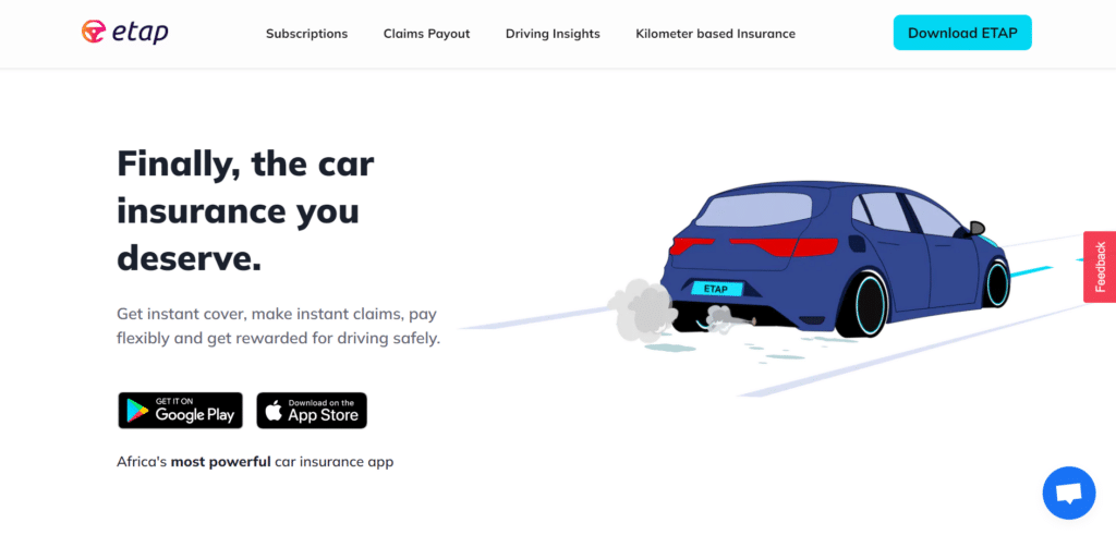 Nigerian insurtech startup, ETAP, wants to make car insurance as easy as taking a picture 2 A screenshot of ETAP's website