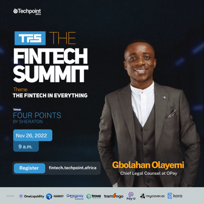 OPay’s Chief Legal Counsel Gbolahan Olayemi will be speaking at The Fintech Summit 2022 1 Gbolahan Olayemis TFS social media design