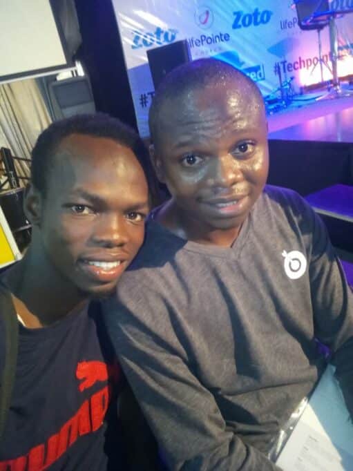 How Munnir Abdulhamid created Tech Hausa to build a tech ecosystem in Northern Nigeria 4 Munnir and Adewale Yusuf at Techpoint Inspired 2017