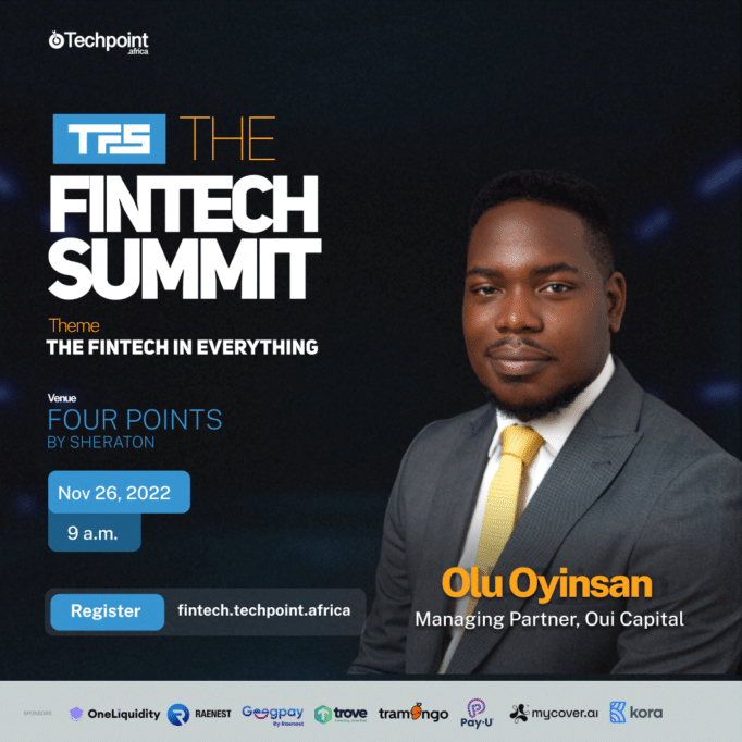 Oui Capital Managing Partner Olu Oyinsan will be at The Fintech Summit 1 Olu Oyinsan