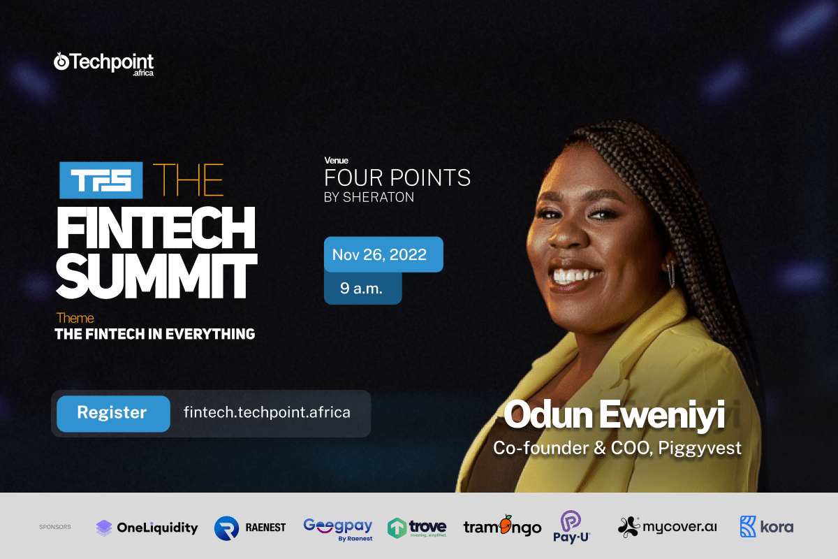 Piggyvest co-founder Odunayo Eweniyi will be speaking at The Fintech Summit 2022