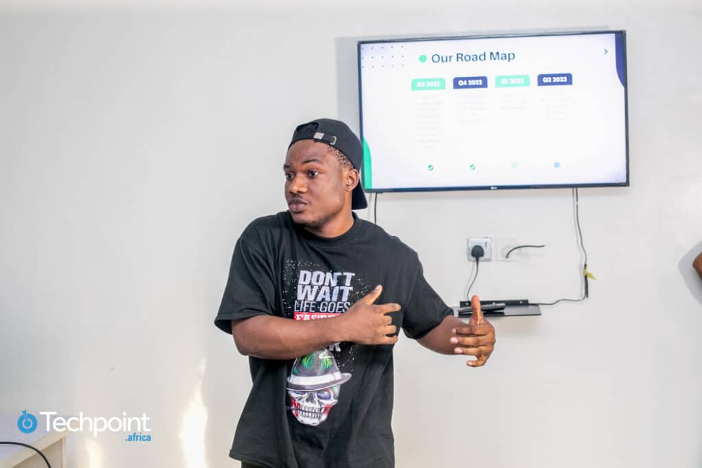 Katwig & Dale's Karen Chukwu shares legal pitfalls startup founders should avoid when raising venture capital 1 Joshua Firima pitching Moosbu at Pitch Friday