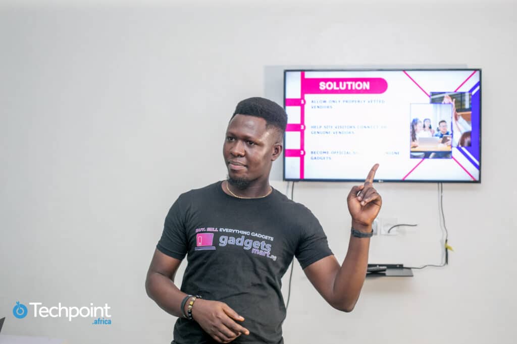 And it's a wrap! Here's all you missed at the December edition of Pitch Friday 5 Paul Onose pitching Naijagadgets at Pitch Friday