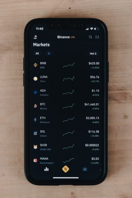 Crypto is rising for the wrong reasons 1 A phone with crypto market charts on the screen