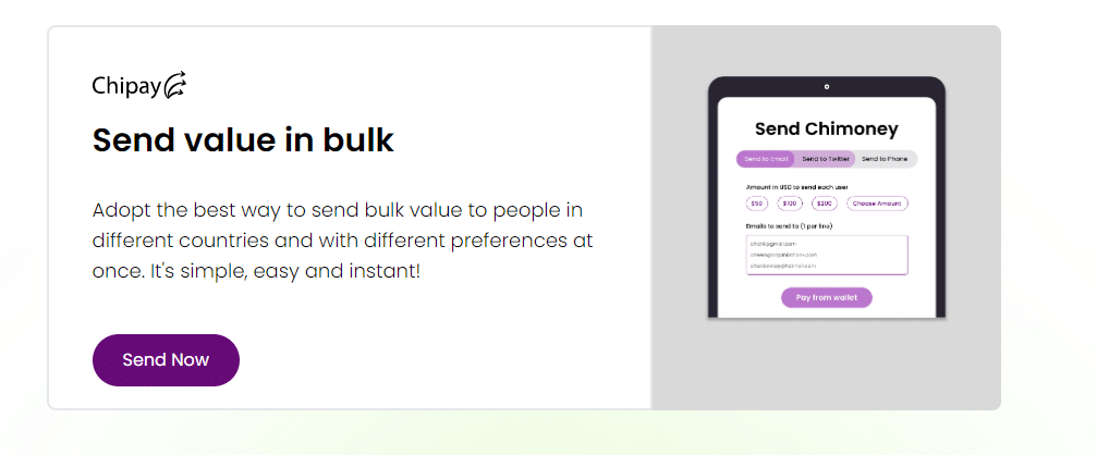 This Nigerian startup is making it possible to send giveaway funds straight to Twitter DMs; here's how it works 1 A screenshot of a website advertising how to send value in bulk