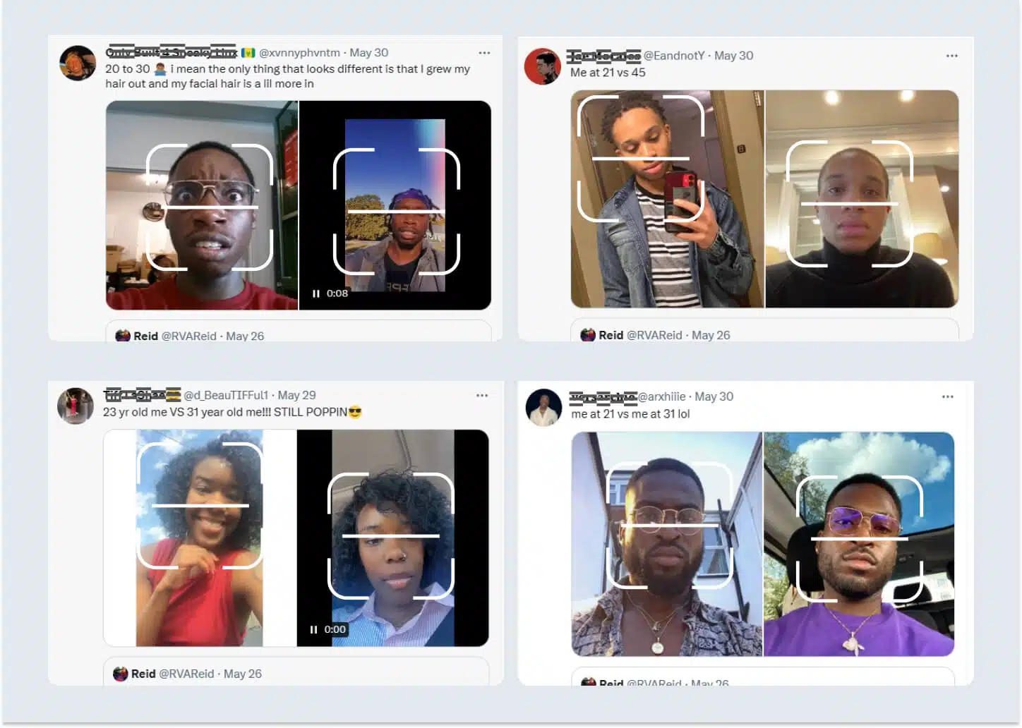 A collage of Twitter screenshot