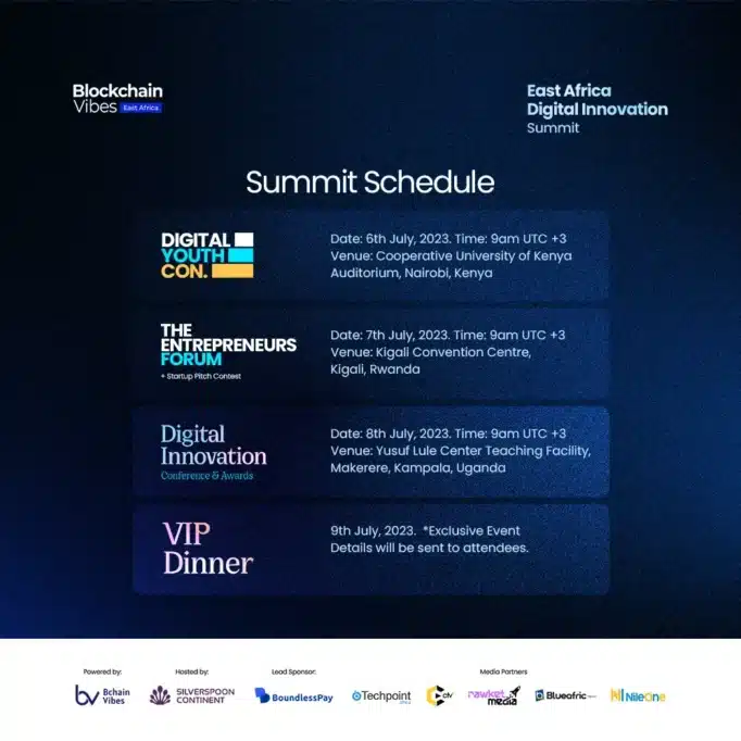 East Africa Digital Innovation Summit is less than 2 days away! 1 East Africa Digital Innovation Summit Schedule