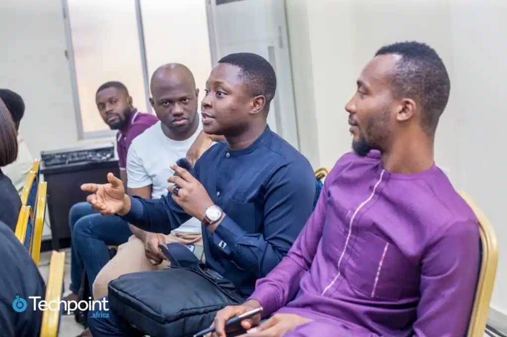 Lessons on building an MVP at Pitch Friday 3 A member of the audience asking questions at Pitch Friday