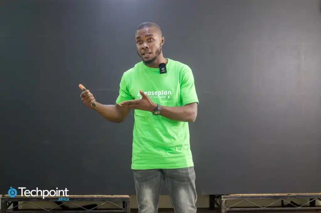 Lessons on building an MVP at Pitch Friday 1 Ekekenta Clinton pitching Easeplan at Pitch Friday