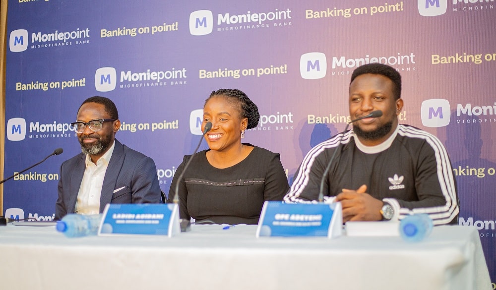 Inside Moniepoint's gamified, offline strategy for retail banking and financial inclusion in Nigeria 2 L-R Acting Managing Director, Moniepoint Microfinance Bank, Babatunde Olofin; Head, Compliance and Risk, Ladidi Agidani; and Senior Vice President, Channels and Sales Tools, Ope Adeyemi, during Moniepoint MFB’s Financial Inclusion Media Conversation in Lagos