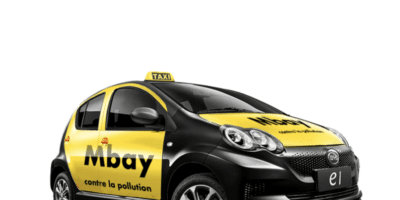 An image of Senegal's Mbay Mobility taxi