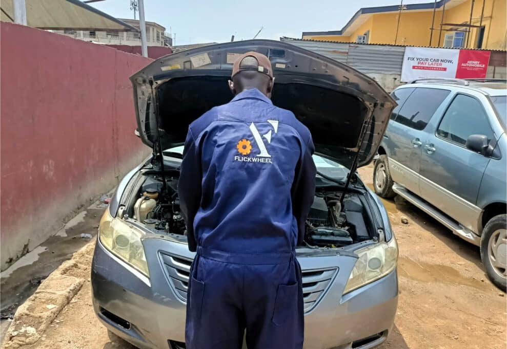 How Flickwheel is solving Nigeria's car repair challenges with fix-now-pay-later 2 A Flickwheel technician at work