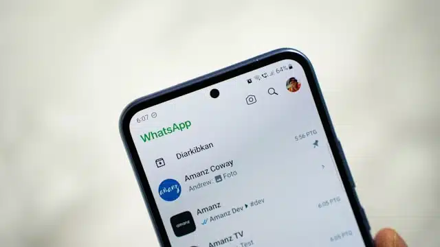 Chatting on WhatsApp