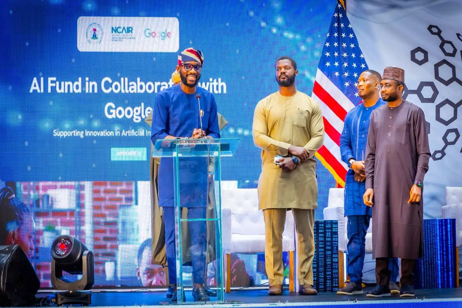 At the launch of Nigerian ₦100 million AI fund in partnership with Google