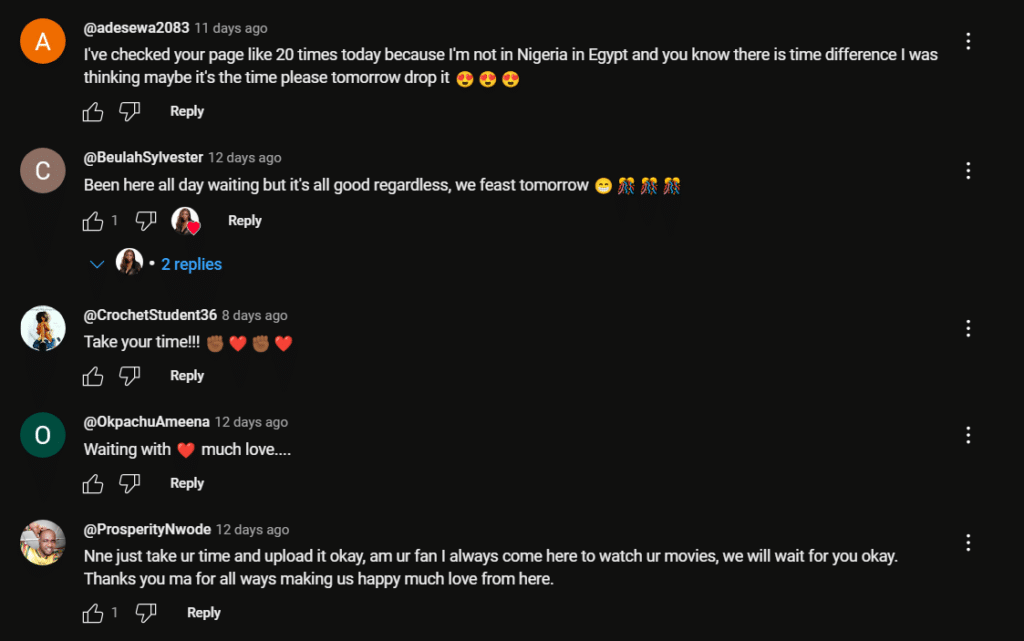 Digital streaming platforms in Nigeria have an unlikely competitor in YouTube 1 A screenshot of the Community section on Bolaji Ogunmola's YouTube channel