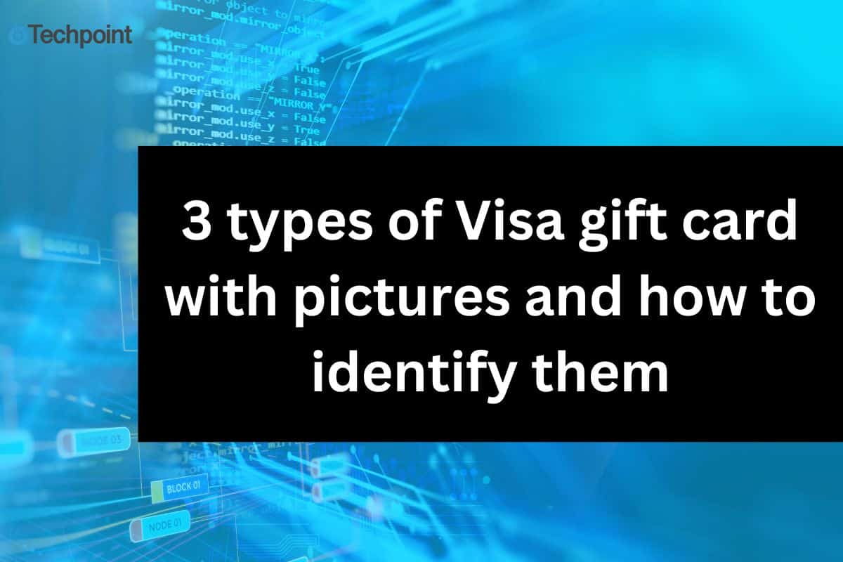3 types of Visa gift card with pictures