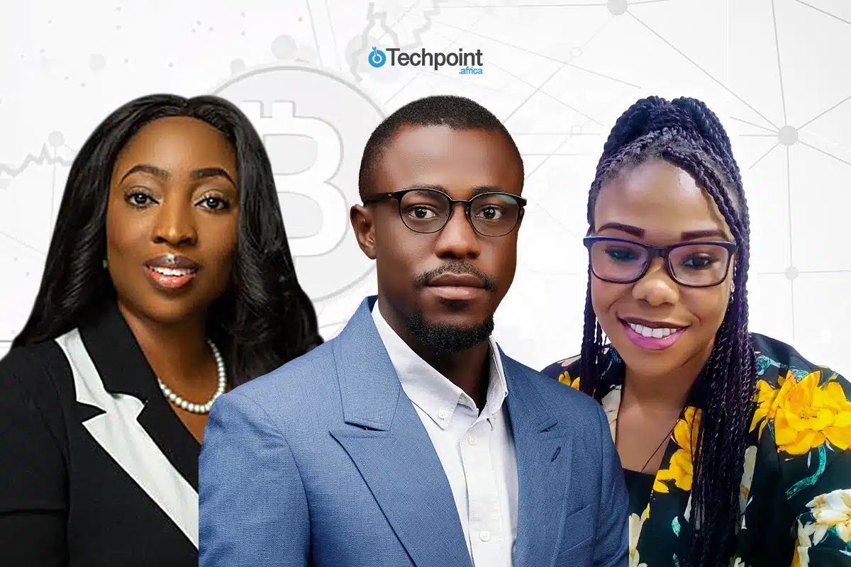 Speakers at the webinar: Navigating Regulation as a Blockchain Company in Nigeria. L-R: Chioma Onyekelu, Ifunanya Anamelechi, Blockchain Forensics and Compliance Specialist, Ifunanya Anamelechi, the Zone VP of Legal and Compliance, Olaleye Oladimeji, Corporate Commercial Lawyer for blockchain Companies and a Technology Advisor
