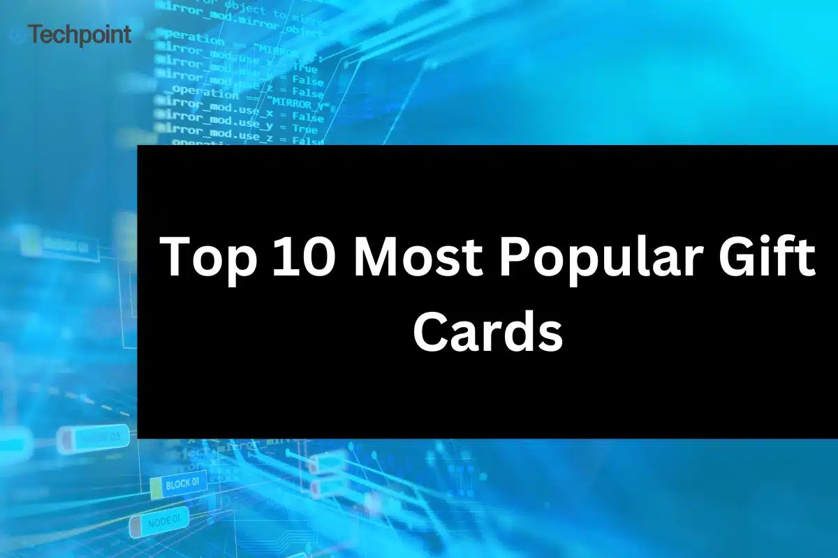 Top 10 most popular gift cards