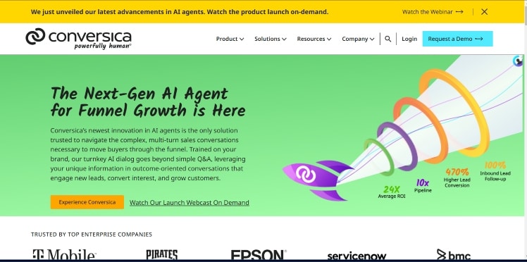 Best AI tools for sales: boost your marketing and prospecting efforts 4 Conversica homepage