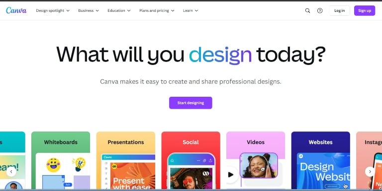 Best AI tools for content creation 11 Canva Homepage
