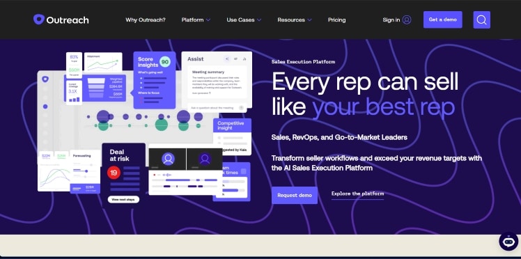 Best AI tools for sales: boost your marketing and prospecting efforts 2 Outreach.io homepage