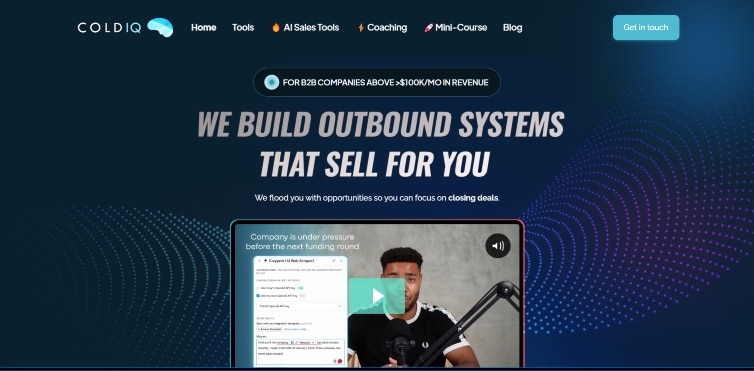 Best AI tools for sales: boost your marketing and prospecting efforts 3 COLDIQ homepage