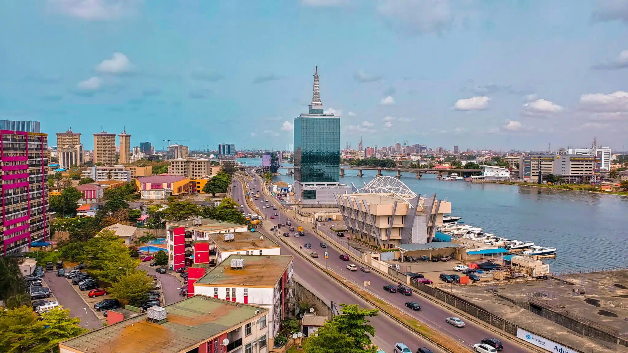 An ariel view of civic towers, Lekki, Lagos, Nigeria