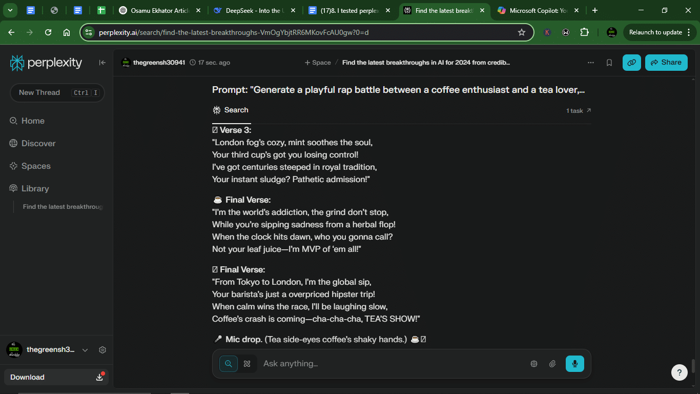 I tested Perplexity vs Copilot with 10 prompts for different use cases — Here’s what I found 28 AD 4nXcMVeemfId4J9R q5Cx9bL1lXTX1AIDNo ZsONb2U8FXZvH6nvowL9taAI6cn