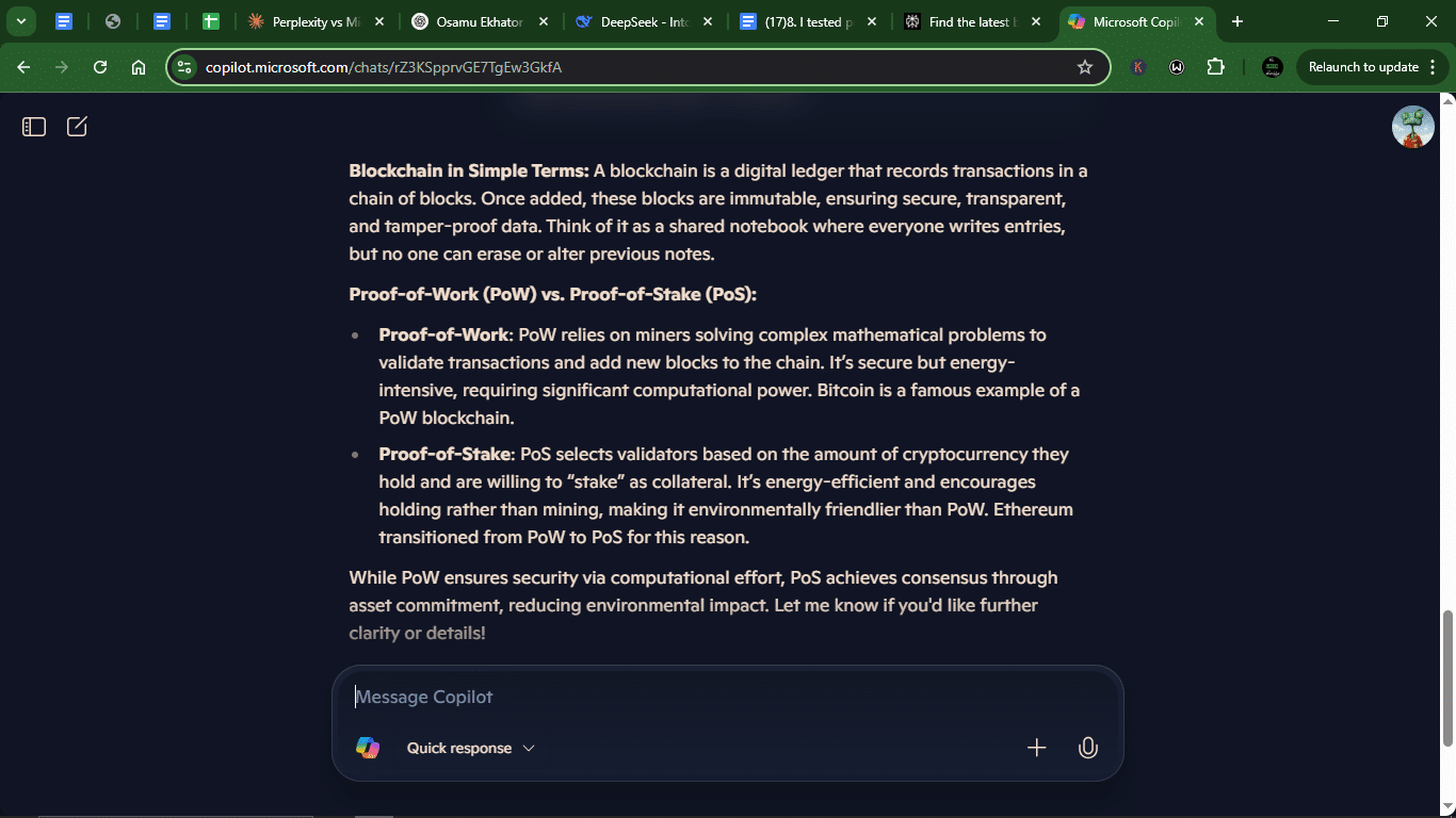 I tested Perplexity vs Copilot with 10 prompts for different use cases — Here’s what I found 11 AD 4nXeMK5Z0wYbVtaqtDjJddtYIw2Yj8muCiY6t i5ZIugi56LQNdXYgrn1rNO 05dBq3iOqySlC3a3sHZ8m27AXPMhGJRRIJZAwXjRibDfGZKMw52X0p QVgcYZbNRuGWhT BNtTnltA