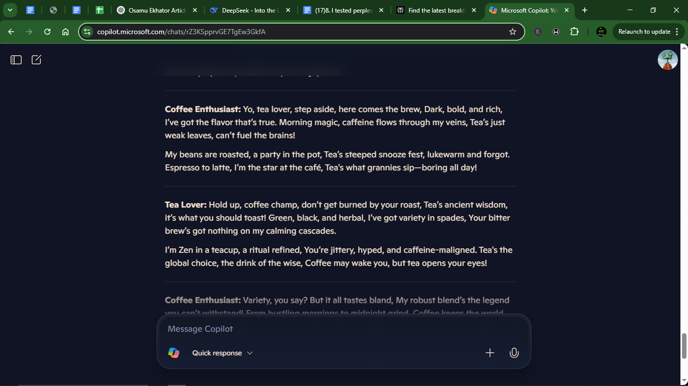 I tested Perplexity vs Copilot with 10 prompts for different use cases — Here’s what I found 29 AD 4nXfUibYnIguKue9Leeq7Hvd6OJmroo16koyUegTWyePlUib2zjh3i2 Dn0uS5yQUb3FYVRQfcWqdjrzhqvr7dxg