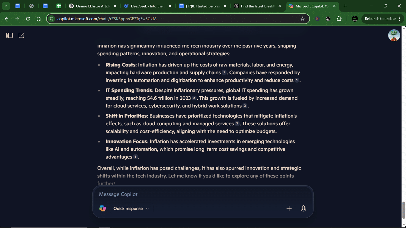 I tested Perplexity vs Copilot with 10 prompts for different use cases — Here’s what I found 25 AD 4nXfyx7BKzA9dWAiQjE145d7sk6HOMyIRcjaDx7Uw621DtqbUOeaUarQt6H3N6j6Zd3T0w3qZWEvJNwINEKnQcrbxdSGrFQFE1uIXX3nAqdgvYRFhTsmeYH8xRSAq