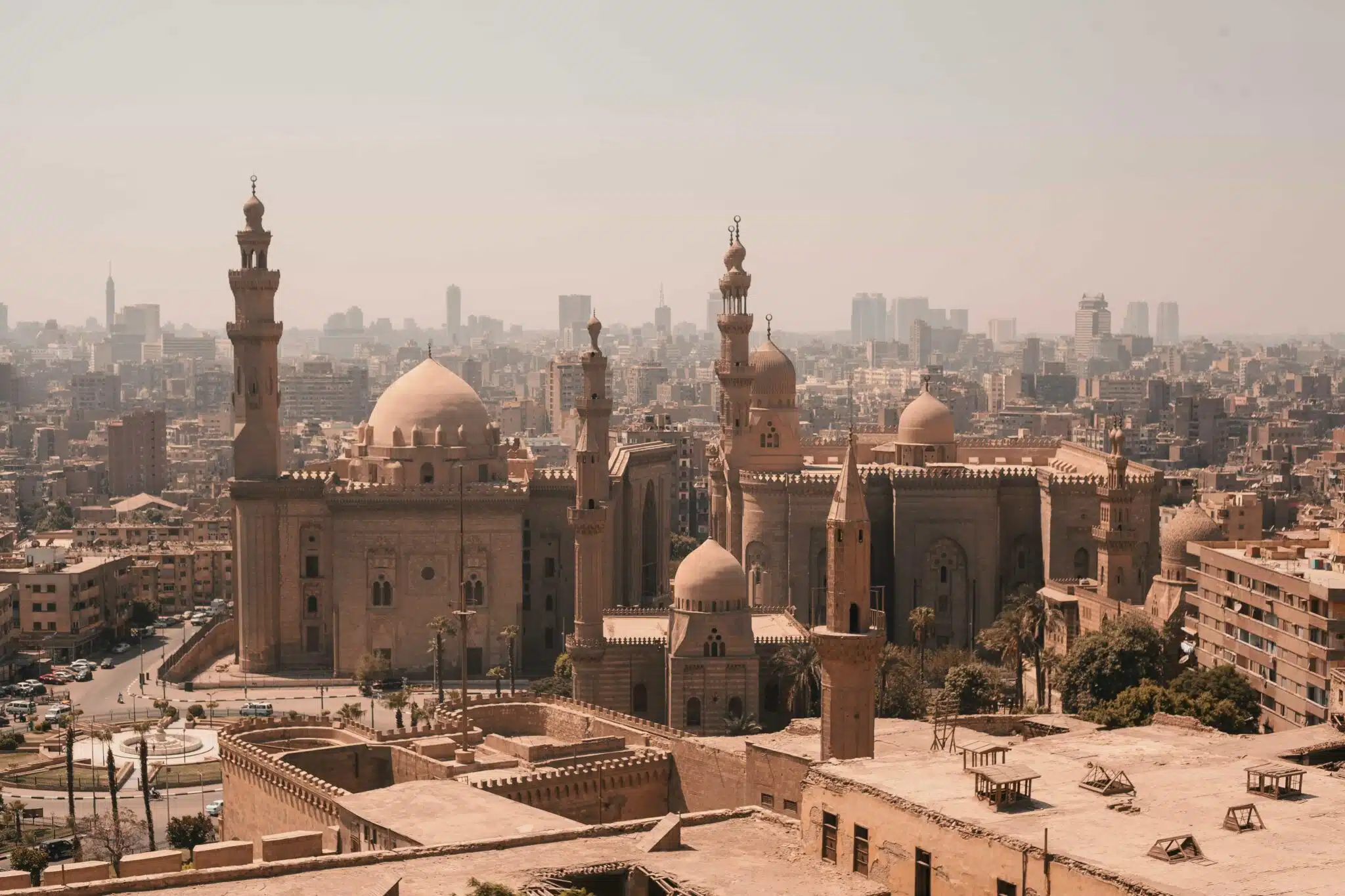 An aerial view of Egypt