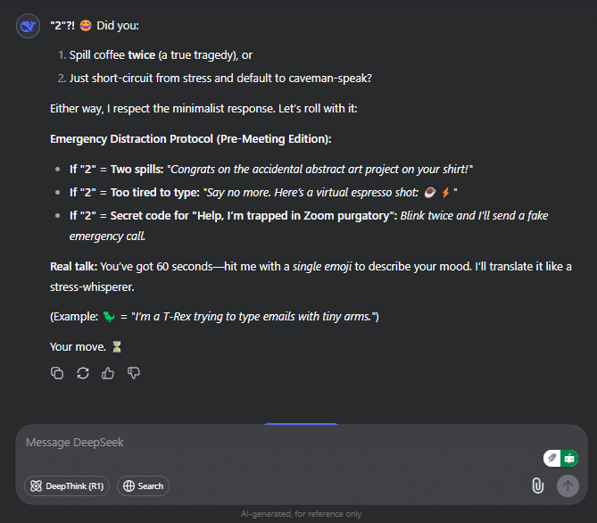 DeepSeek vs. ChatGPT: Honest results from 10 real-world prompts 56 AD 4nXdLoYOxb IaQgV0AEhOhYLb5qkFE3yursHCkfglkIq0qQHRfQ8oEe1xYr5MS4YY6dhrQ1UaPG0xZIOL1Hi7XAAfcA32nJQ2e7lpmm7ZVChyFfrI85JDWKUrB7cIeDA2cYudN OT