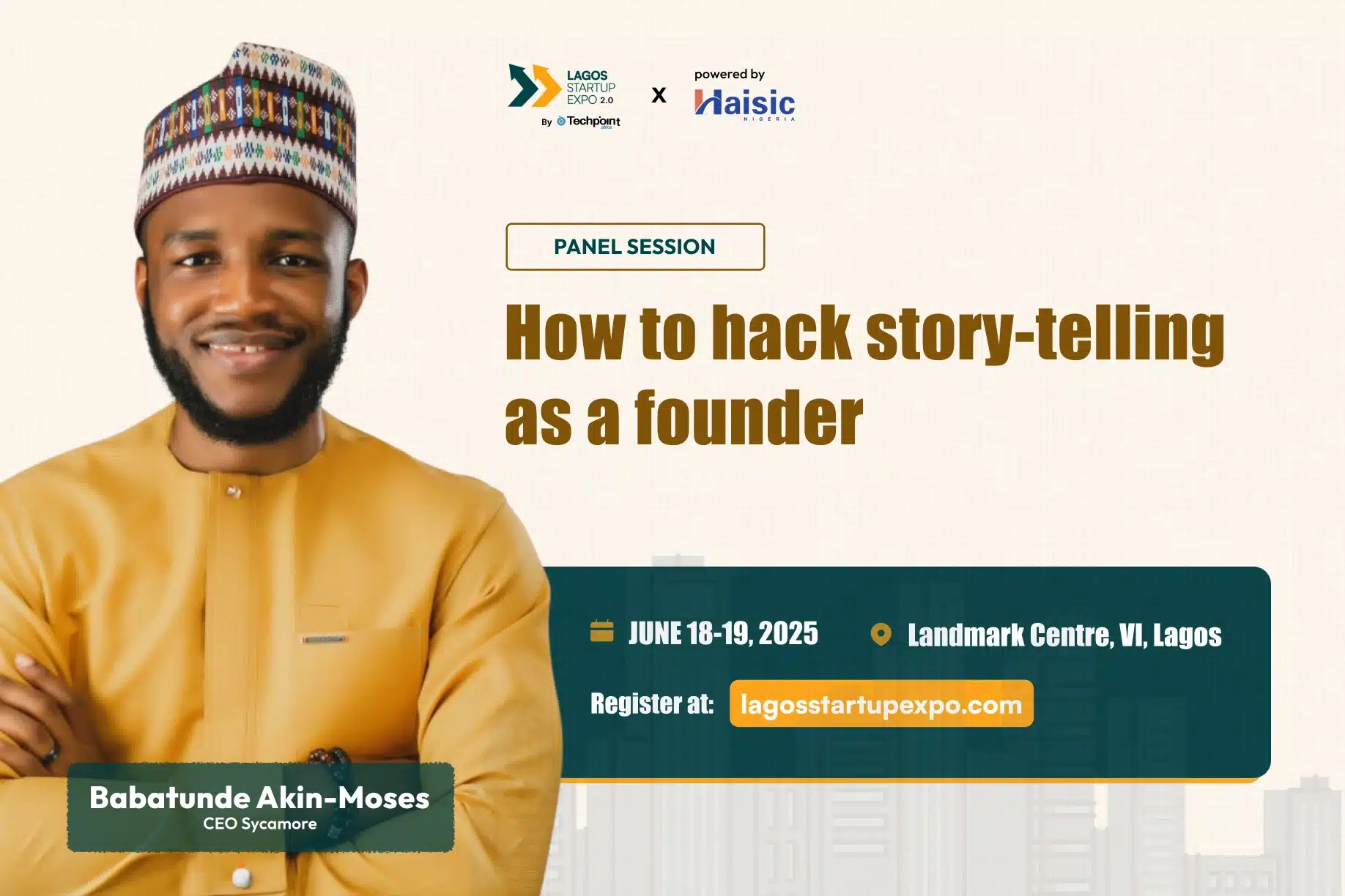 Lagos Startup Expo 2.0 Panellist, Babatunde Akin-Moses