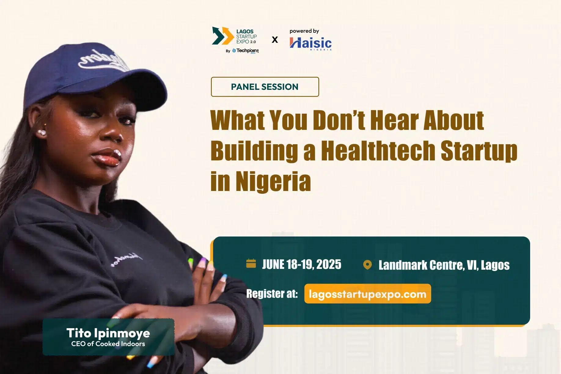 Lagos Startup Expo Panellist, Tito Ipinmoye, CEO, Cooked Indoors